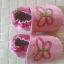 buciki dla dziewczynki różowe z motylkiem 0 do 6