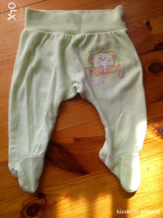 zielone spodenki dla noworodka