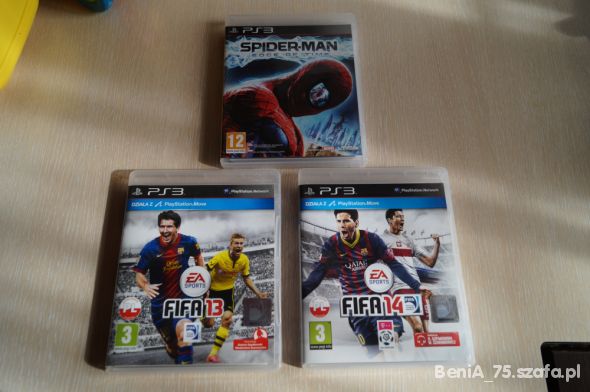 FIFA 13 FIFA 14 SPIDERMAN gry na ps3