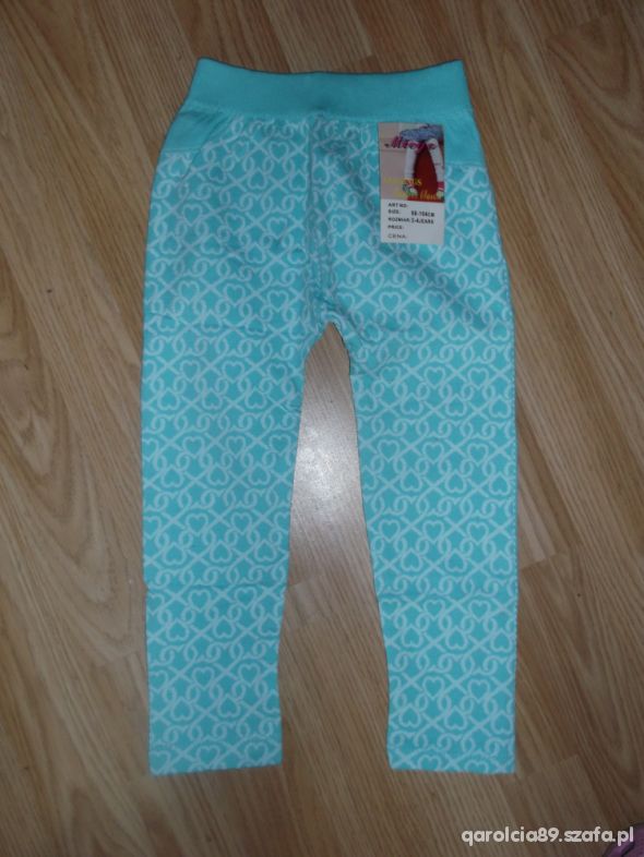 legginsy mietowe 104 NOWE