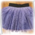 H&M tiulowa cieniowana fioletowa spódniczka 146