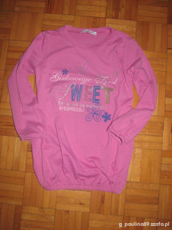 śliczna tunika bluzka 110 116 cudna