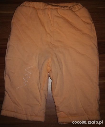 Pomarańczowe zimowe spodnie 62