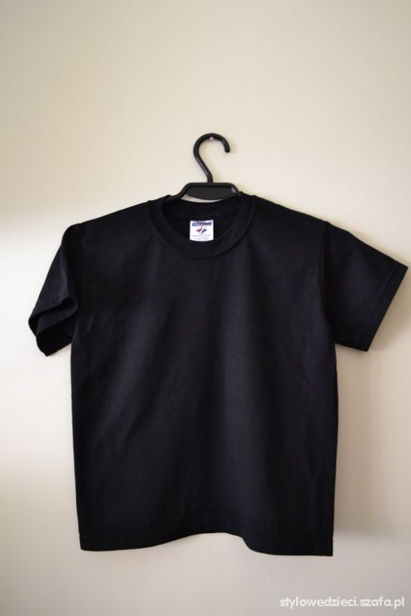 Czarny klasyczny tshirt 6 l 116 cm