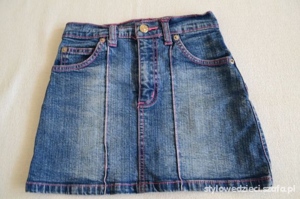 jeansowa spódniczka przetarcia 7 8 lat 128 cm