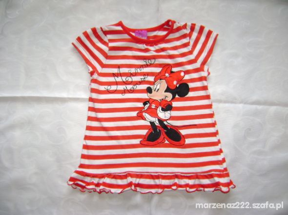 Disney bluzka paski roz 2 3 lata 92 98 cm