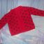 sweterek czerwony w kokardki grzybek uroczy 92