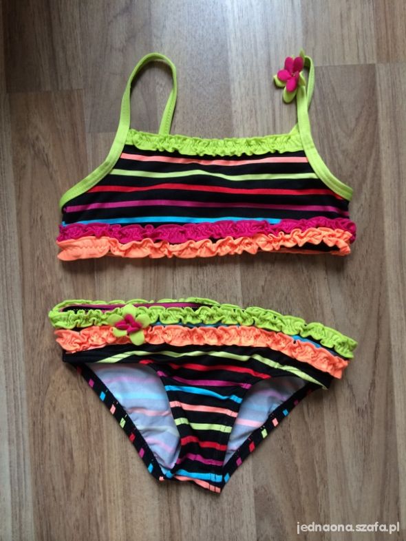 kolorowy neonowy stroj bikini 5 lat