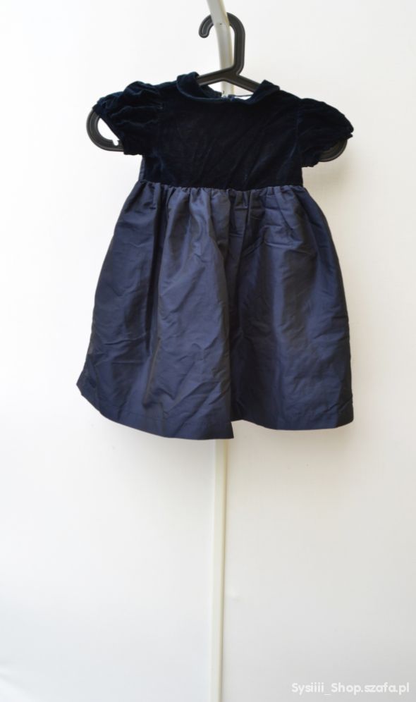 Sukienka Welur H&M Granatowa Bombka 86 cm 1 15 R