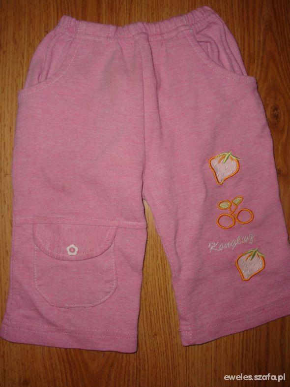 różowe spodnie z kieszeniami 74