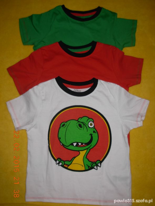 TRZY T SHIRTY CHŁOPIĘCE ROZM 104 NA 110