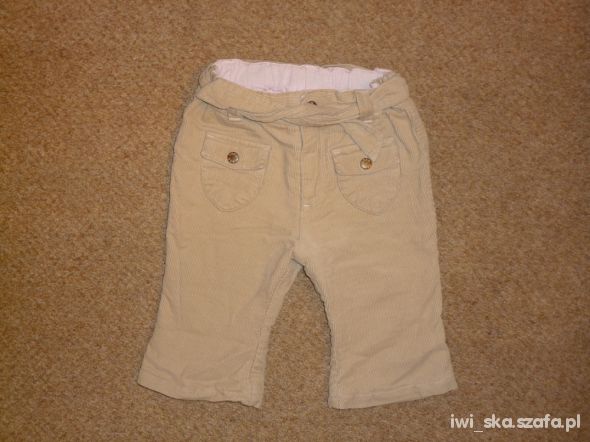 Sztruksowe spodnie h&m rozmiar 68