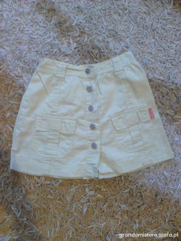 Limetkowa spódniczka z kieszonkami