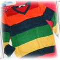 HM elegancki sweterek w kolorowe paseczki 104