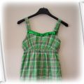 Letnia sukienka zielona kratka 8 l 128cm