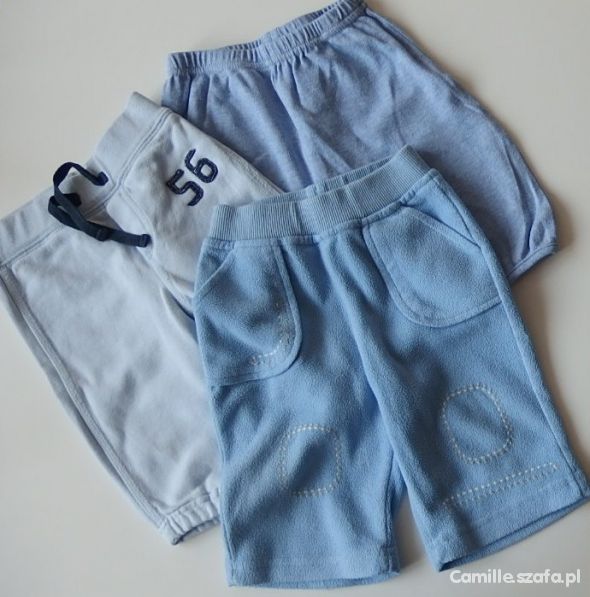 68 3 pary spodni dresowych niebieskich