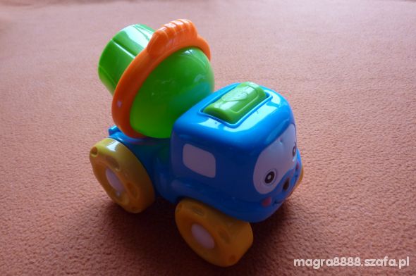 Zabawka autko betoniarka dla małego chłopca