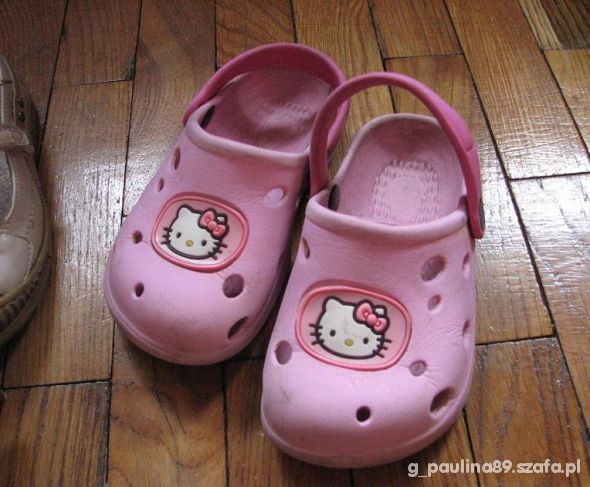 crocs hello kitty cudne sandałki klapki 27