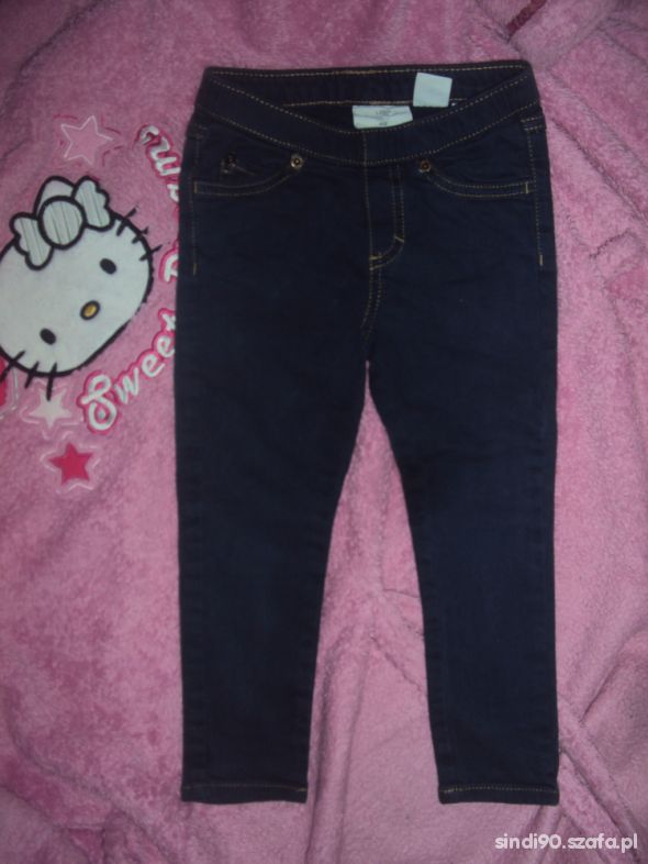 98 H&M Leginsy jeansowe Cudo