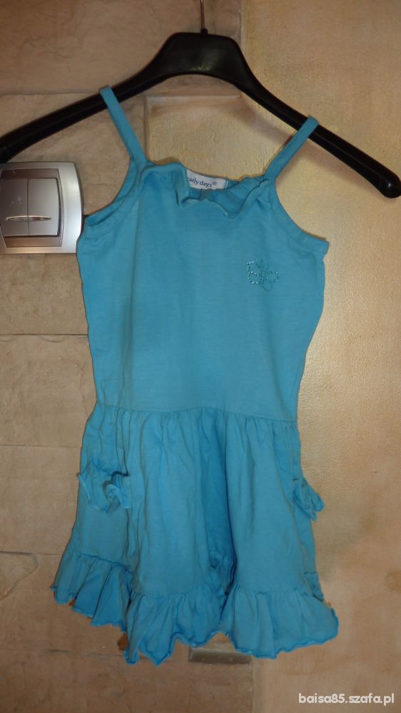 niebieska sukienka 74 cm