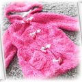 różowa futerkowa kurteczka płaszczyk 3 4lata