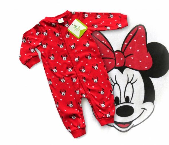 ŚPIOCHY PAJACYK RAMPERS ROMPER MYSZKA MINNIE 56