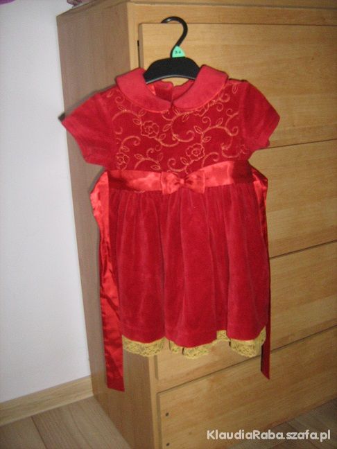 Sukienka welurowa elegancka na Świeta 80 86