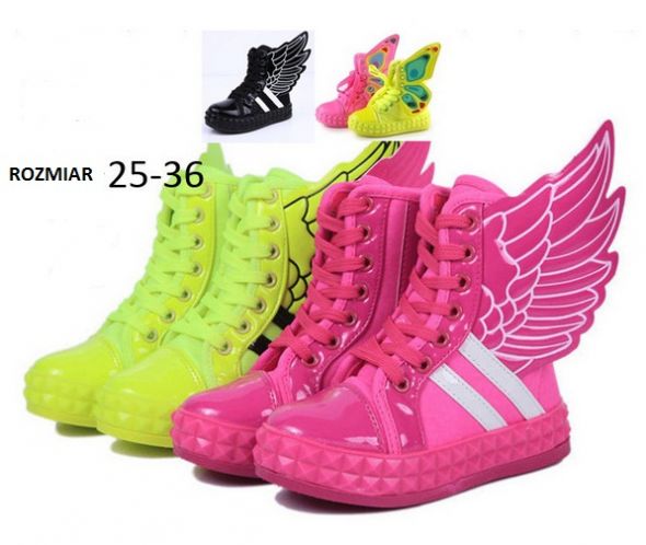 nowe buty ze skrzydłami od 25 do 35 kolory