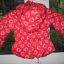 kurtka czerwona 1 rok 12 miesięcy 86 cm kwiatki