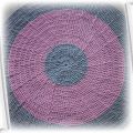 Okrągły dywan szaro różowy o średnicy 120 cm