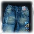 jeansy z wyszywanym misiem NOWE 68