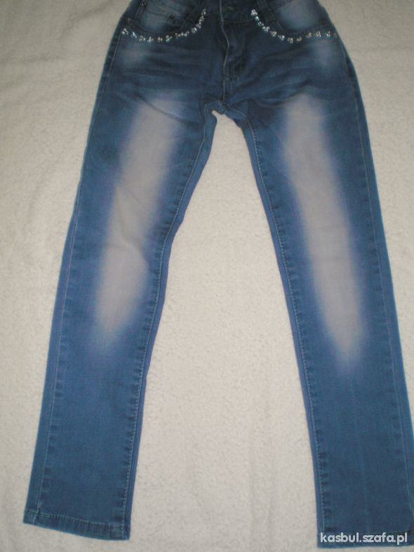 rurki jeans ze streczem 128 134