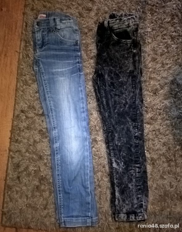 2 pary spodnie rurki marmurkowe jeans next