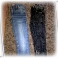 2 pary spodnie rurki marmurkowe jeans next