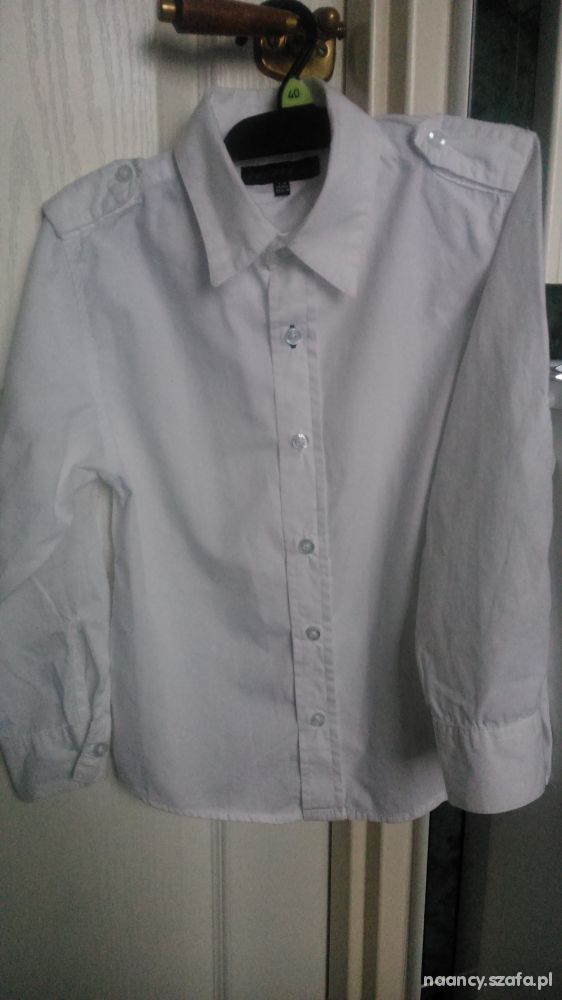Biała elegancka koszula dla chłopca 128