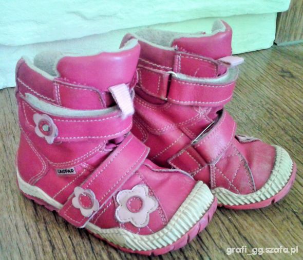 różowe buty zimowe kozaczki firmy gaspar 23