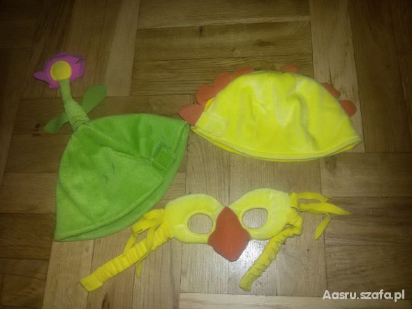 Maska i czapeczka kurczaczek plus kwiatek IKEA