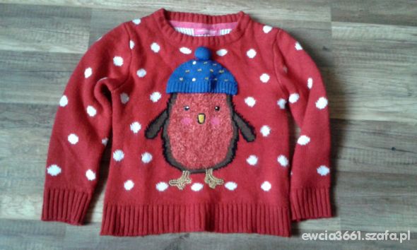 sweterek sweter świąteczny 116 cm 5 6 lat święta