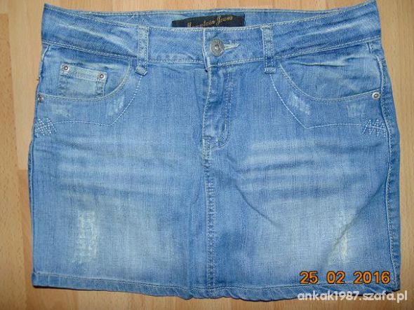 jeansowa krótka spódnica
