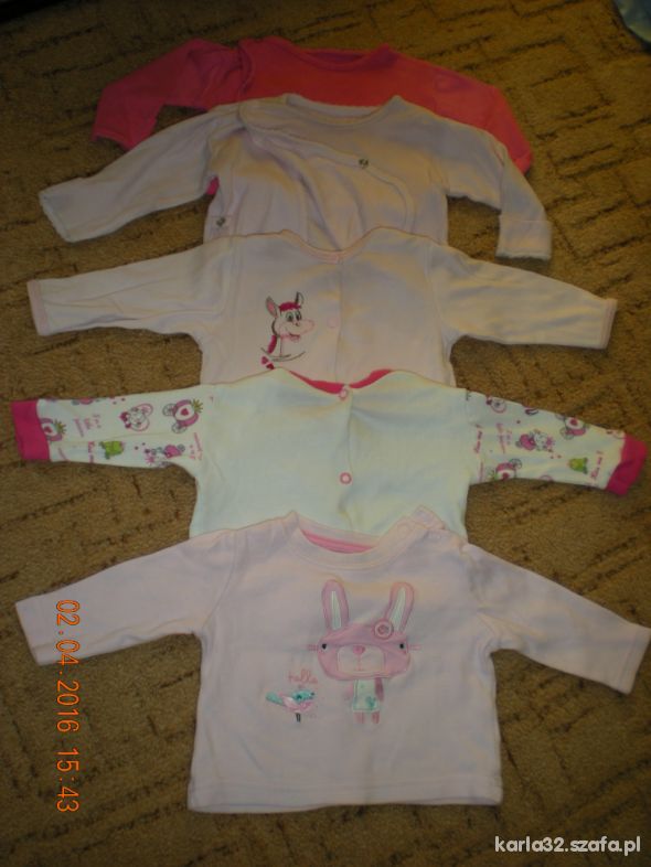Kaftaniki bluzeczki niemowlęce dla dziewczynki 62