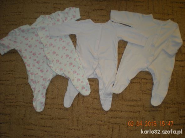 Pajacyki dla noworodka dziewczynki 56 cm Newborn