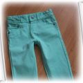 mietowe spodnie jeans rurki 98 104