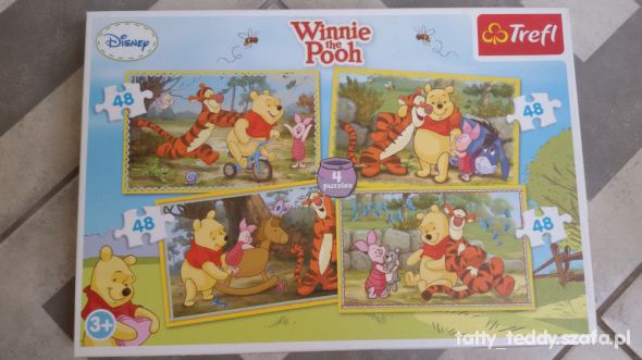 Puzzle 4 x 48 Kubuś Puchatek Winnie the Pooh