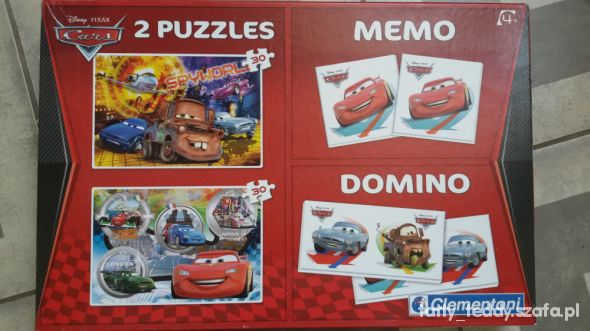 Puzzle memo i domino z serii Auta Cars