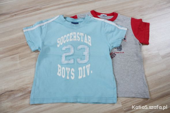 2 koszulki dla 2 3 chłopca