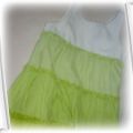 H&M 104 zielono biala sukienka na lato