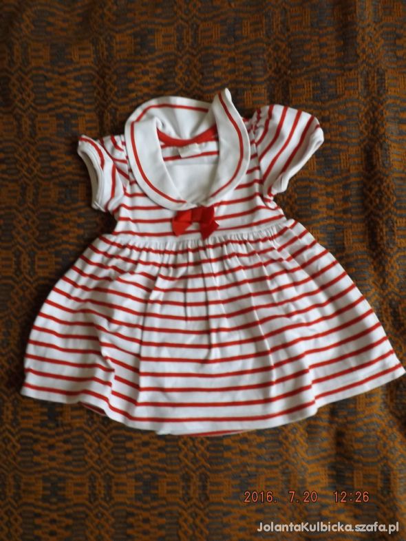 Sukieneczka z body krótki rękaw r 68 cm