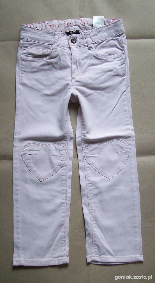 H&M jeansy 110 serduszka