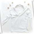 rozmiar L biały Tshirt z dekoltem