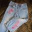 Spodnie 92 98 na 2 3 latka jeansy różowe kwiaty